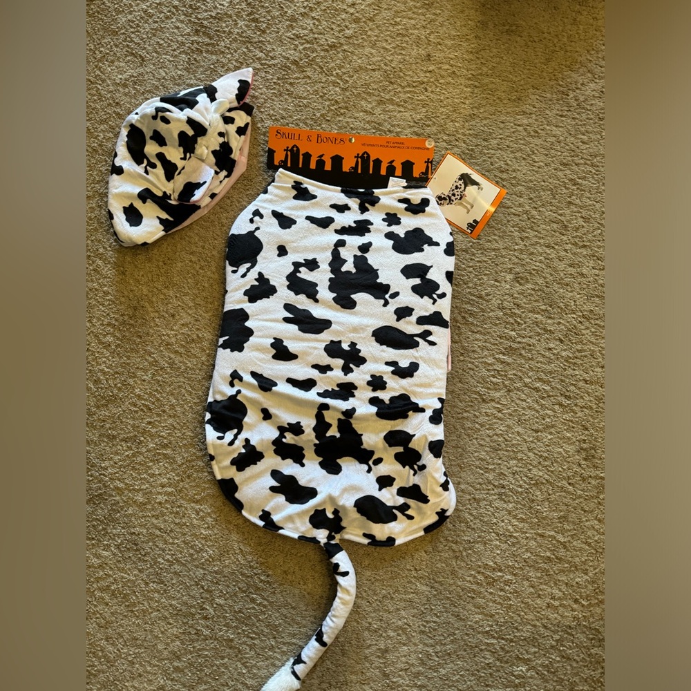 Halloween dog Costume- Cow
